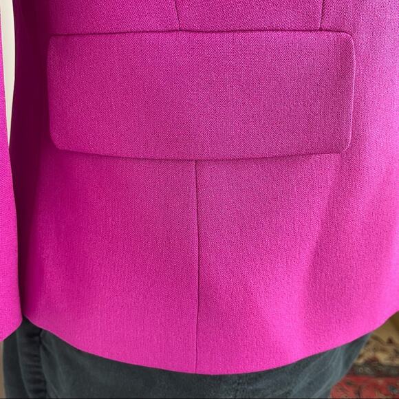 Nipon Boutique Blazer 1 Button Pockets Fuschia Pink 4 EUC - Picture 10 of 12